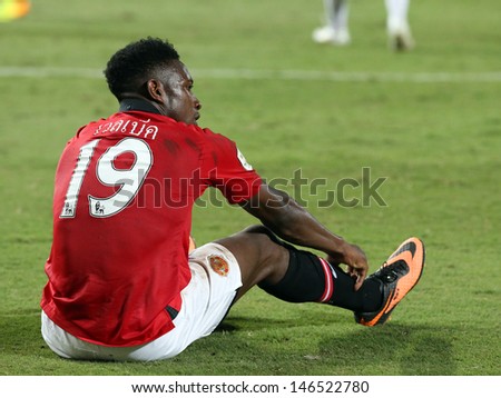 BANGKOK - JULY 13:Danny Welbeck of Man Utd. in action during Singha 80th Anniversary Cup Manchester United vs Singha All Star at Rajamangala Stadium on July 13, 2013 in Bangkok, Thailand.