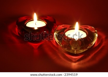 Candles for Valentine\'s Day, weddings, or other events involving love