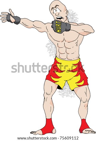 An illustration of a Mixed Martial Arts Fighter