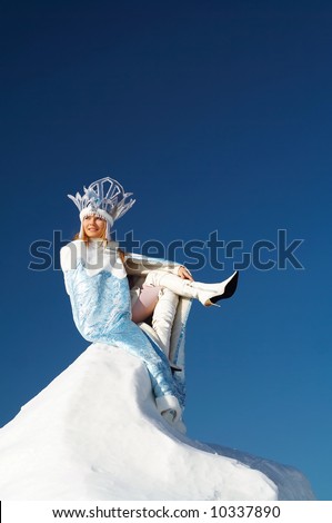 Snow queen on the snow mountain