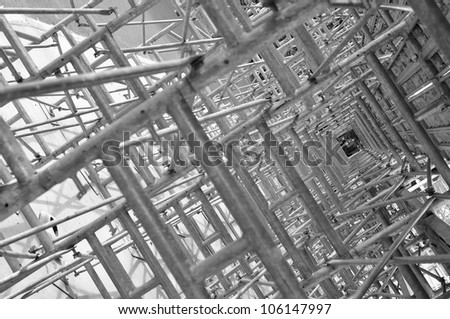 Structural steel framework, abstract