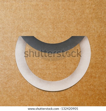 circle made from recycled paper craft stick on background.