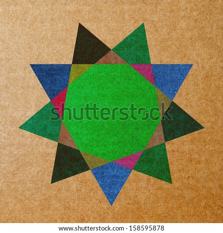 Crop circle abstract desige ,Isolation paper craft