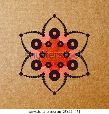 Crop circle abstract design ,Isolation paper craft