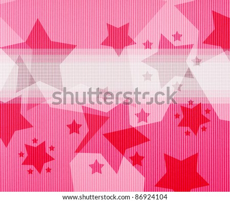 pink and red star recycled paper craft stick on pink background