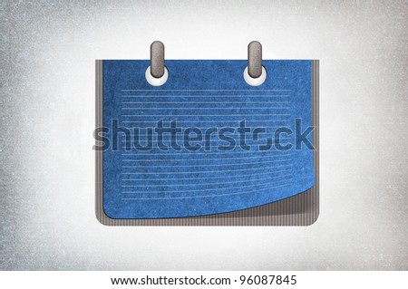 isolated black texture blue old paper on white,recycled paper craft stick on white background
