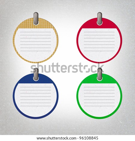 isolated colorful paper on white background,recycled paper craft stick on white background