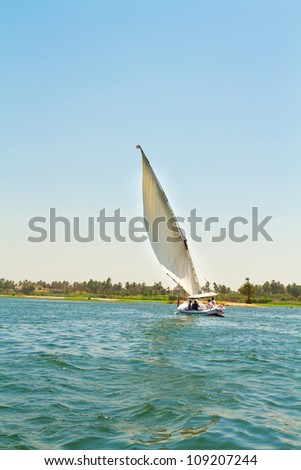 Sailing on the Nile River. Nile river
