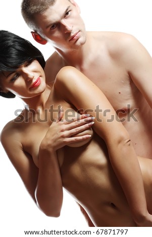 stock photo beautiful naked girl with a nice guy