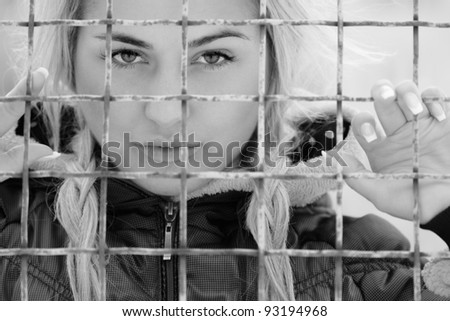 beautiful girl in jail