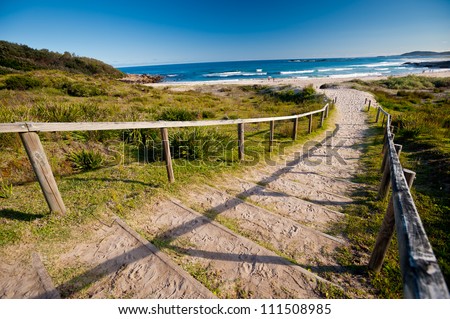 This image shows a beach in New South Wales\' South Coast, Australia