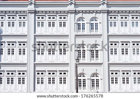 Colonial Architecture of Singapore\'s Chinatown.