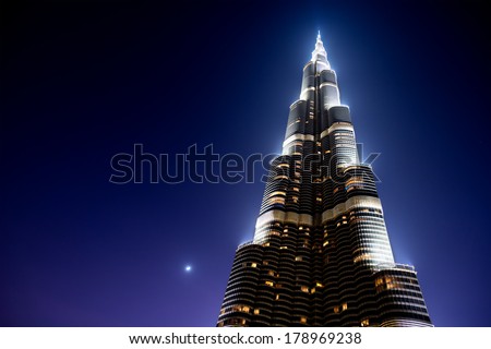 DUBAI UAE JUNE 13 2013 Burj Khalifa in Dubai United Arab Emirates Burj Khalifa Skyscraper in Dubai United Arab Emirates Burj Khalifa is the tallest man made structure in the world DUBAI UAE JUNE 13 2013 Burj Khalifa in Dubai United Arab Emirates Burj Khalifa Skyscraper in Dubai United Arab Emirates Burj Khalifa is the tallest man made structure in the world