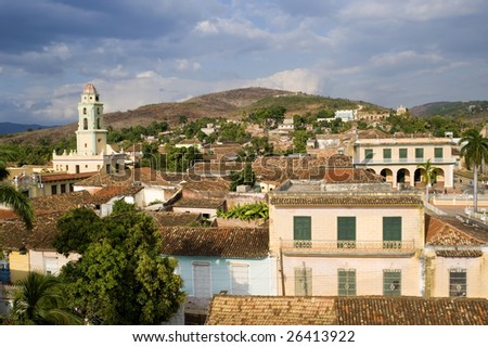 This image shows the Colonial architecture of Trinidad, Cuba