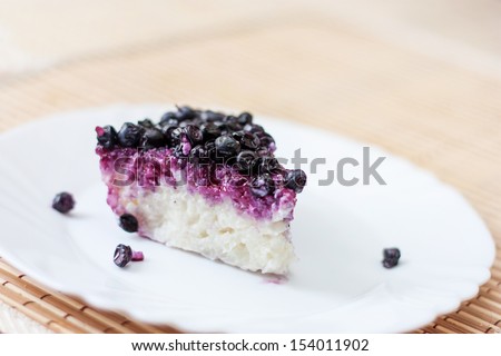 Blueberry rice pie