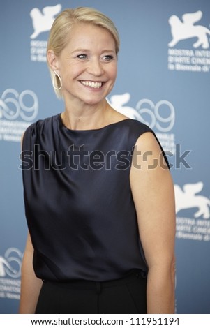 VENICE - SEPTEMBER 2: Trine Dyrholm for \' Love is all you need \' Premiere during the 69th Venice Film Festival on September 2, 2012 in Venice, Italy.