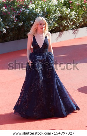 VENICE - AUGUST 31:Dakota Fanning at \'Night Moves\' premiere at the 70th Venice Film Festival on August 31, 2013 in Venice.