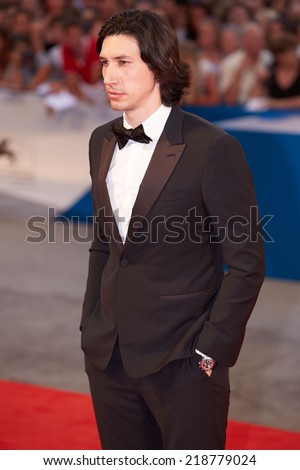 VENICE - AUGUST 31: Adam Driver at \'Hungry Hearts\' premiere at the 71st Venice Film Festival on August 31, 2014 in Venice.