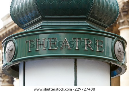 Theater advertising column in Paris