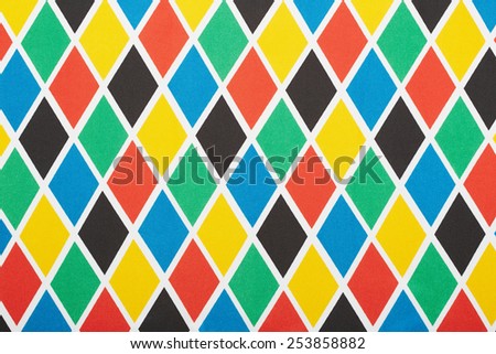Harlequin colorful diamond pattern, texture background