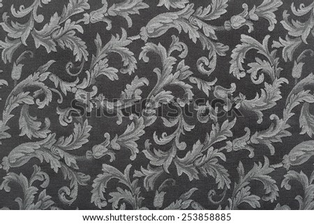 Damask, black pattern texture background