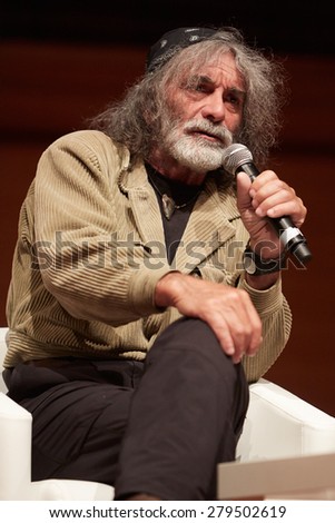 TURIN, ITALY - MAY 17:  Writer Mauro Corona at Salone del Libro, international book fair on May 17, 2015 in Turin.
