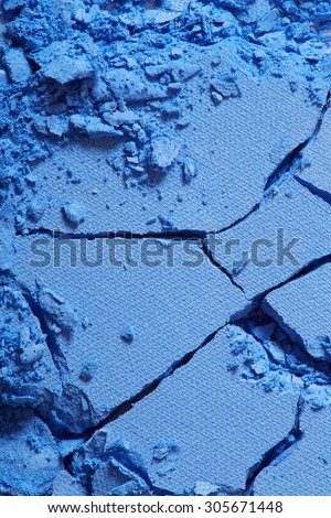 Blue eye shadow crushed texture background