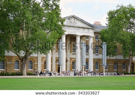 LONDON - AUGUST 8: The Saatchi Gallery, famous art gallery, is now based in The Duke of York\'s Headquarters, located in the Royal Borough of Kensington & Chelsea on August 8, 2015 in London, UK.