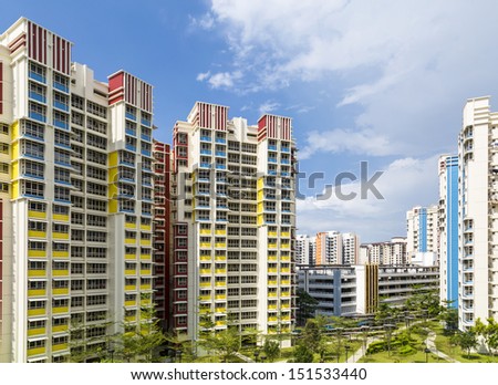 A Color Residential Estate With A Park And Carpark.