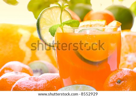 Fresh citrus drink (margarita, tequila sunrise etc) or juice