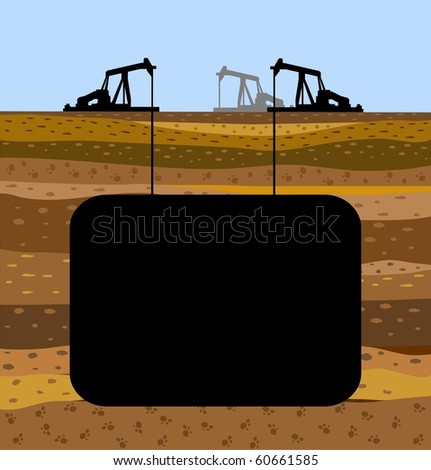 The soil image in a cut with the oil-extracting industry
