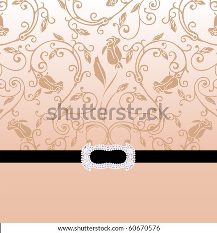 stock photo Wedding background with the roses decorated with a black tape 