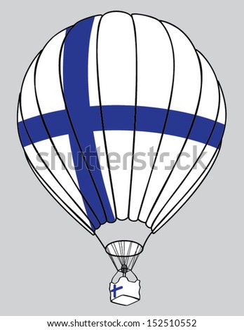 air balloone finland flag