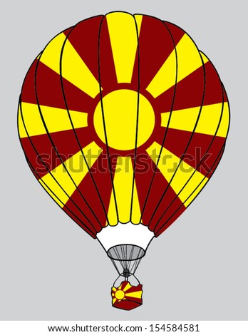 air balloon macedonian flag