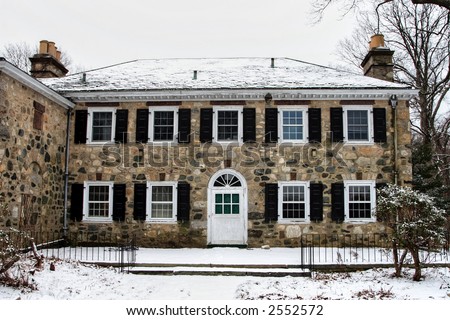 Old stone country english mansion