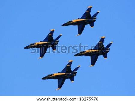Blue angels F18 hornet precision flying team