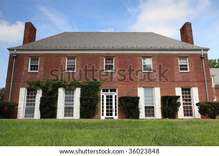 Old brick country english mansion