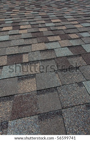 A newly installed composition asphalt  shingle roof