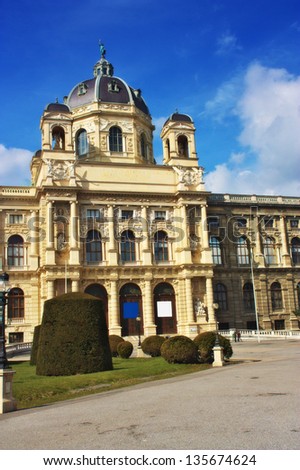 VIENNA AUSTRIA - MARCH 19: Museum of Natural History March 19,2013 in Vienna, Austria.The Museum of Natural History in Vienna is one of the important museums of the world with approximately 30 million displays