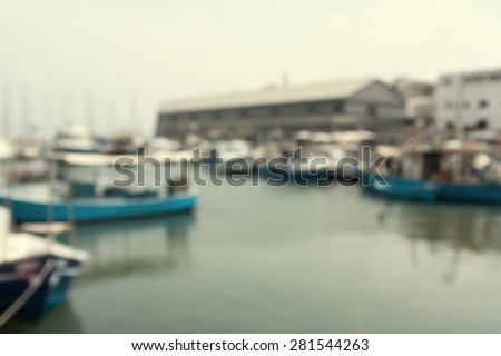 Abstract view of Jaffa Port - Filtered image
