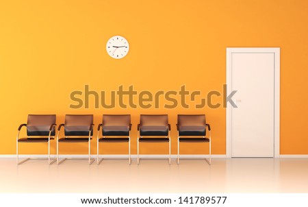 Waiting Room With Yellow Wall