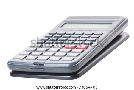 Scientific calculator isolated over white background