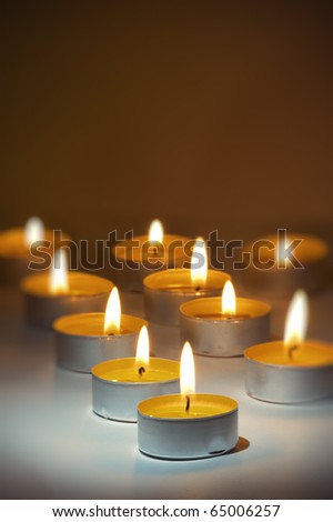 Scented candles for aromatherapy session