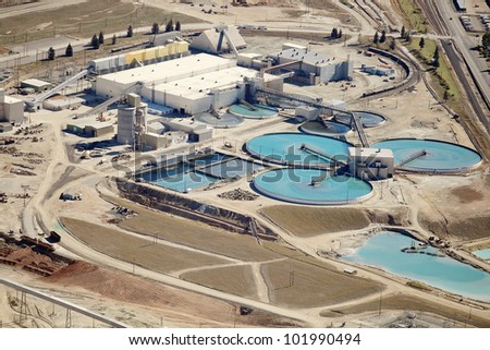 The sewage treatment facility at a copper mine and processing facility