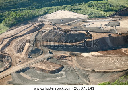 Ore stored an a open pit mining operation