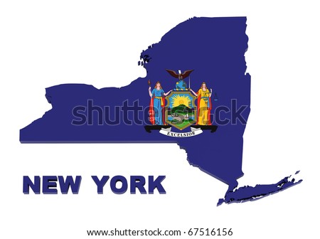 map of new york state outline. stock photo : New York State,