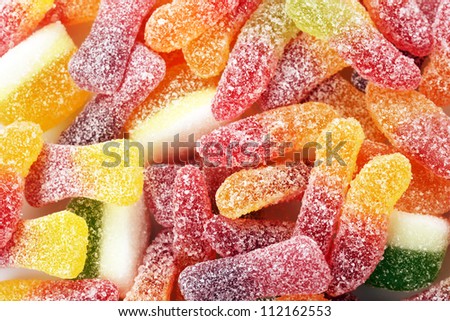 Jelly bean close up shot for background