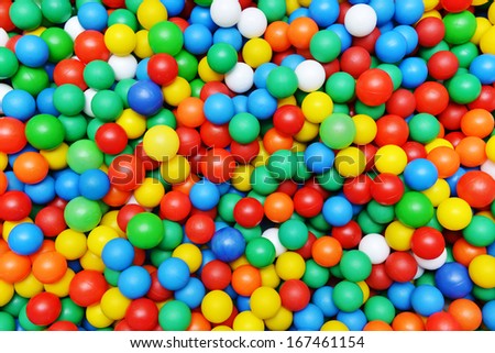 color plastic balls on  children\'s playground