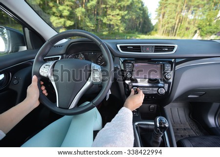 steering wheel and other devices of  car