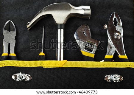 set of different tools isolated